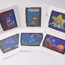 embossed greeting cards set of 6 pack