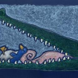 children's nursery canvas art - sleeping penguin